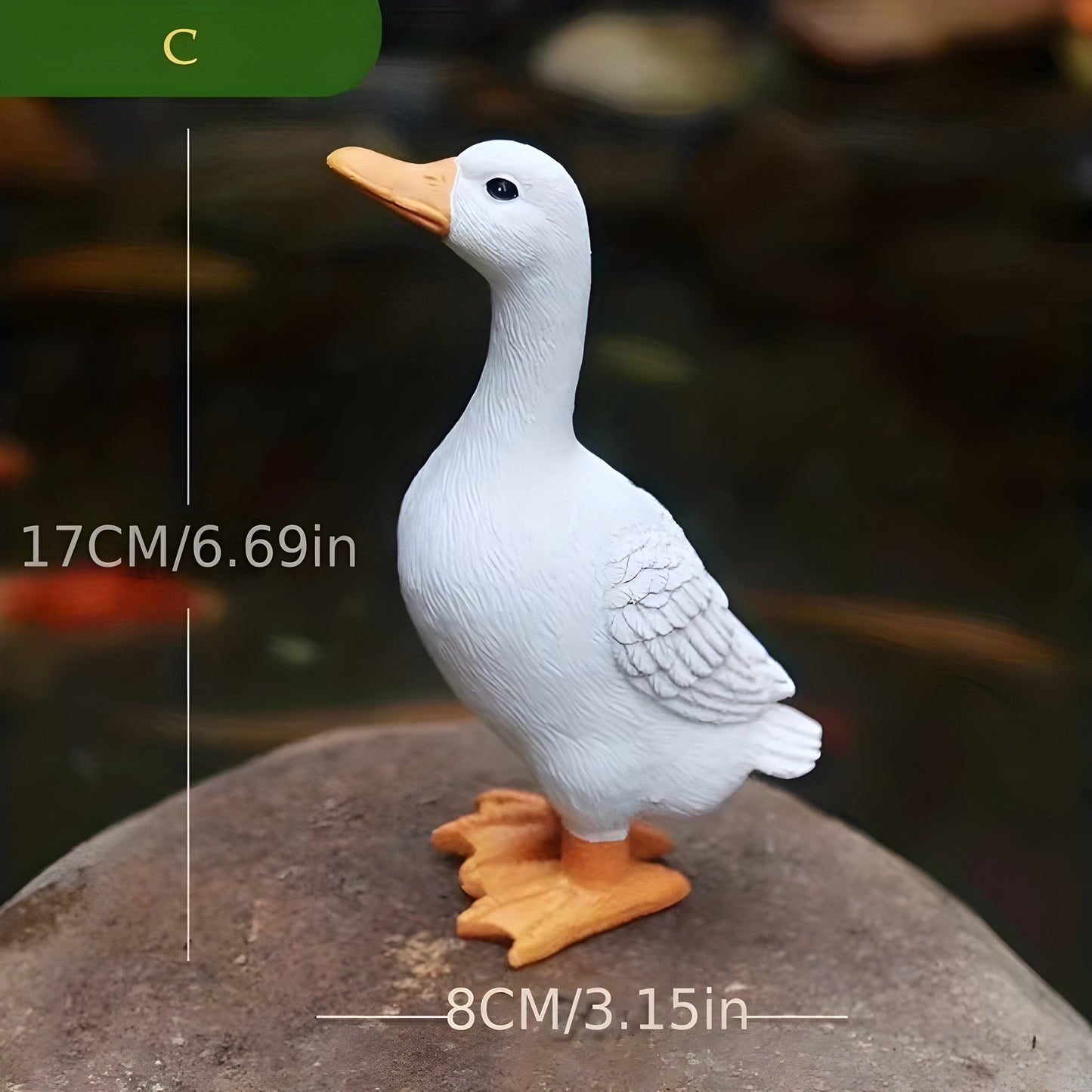 PuddlePals Skulptur – Bauernhaus Stil Ente & Gans Figur | Karnz