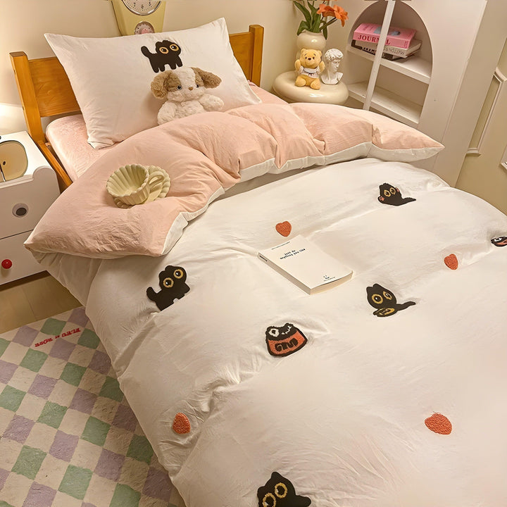 CloudComfort Bettzeug-Set – Komfortables und hautfreundliches Lucky Cat Bettzeug