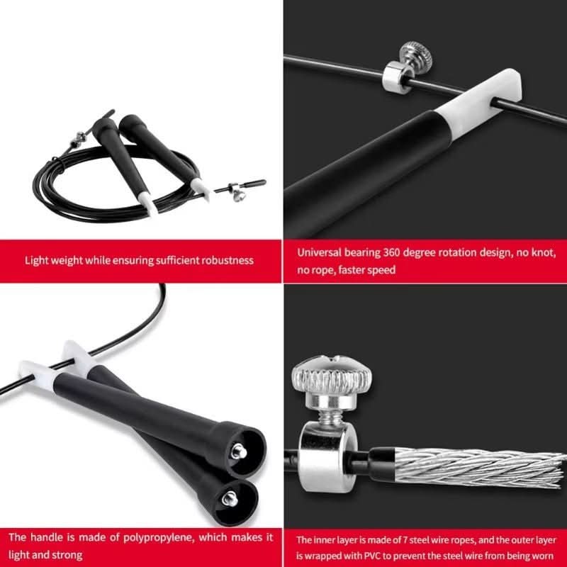 Professionelles Springseil mit verstellbarer Länge und ergonomischen Griffen