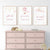 Pink Cartoon Islamische Wolkenmond Kinderzimmer - Leinwand Wandkunst Druck