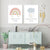 Cartoon Sonne Wolke Regenbogen Kinderzimmer Dekor-Canvas Wandkunst Druck