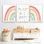 Buntes Regenbogenregentropfen Spiel den ganzen Tag - Leinwand Wandkunst Druck