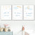Blaues Cartoon Islamischer Wolke Mond Kinderzimmer - Leinwand Wandkunst Druck