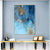 Abstrakte Goldblaue Marmortextur - Leinwand Wandkunst Druck