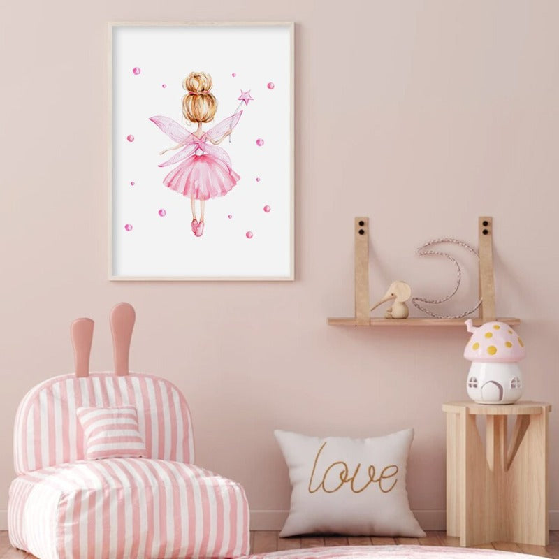 Prinzessinnenschloss in Rosa - Leinwandbild
