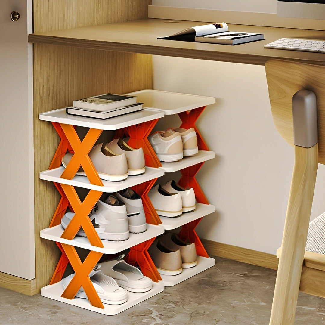 FlexiRack Schuhregal – Multifunktionales, mehrlagiges, faltbares Schuhregal