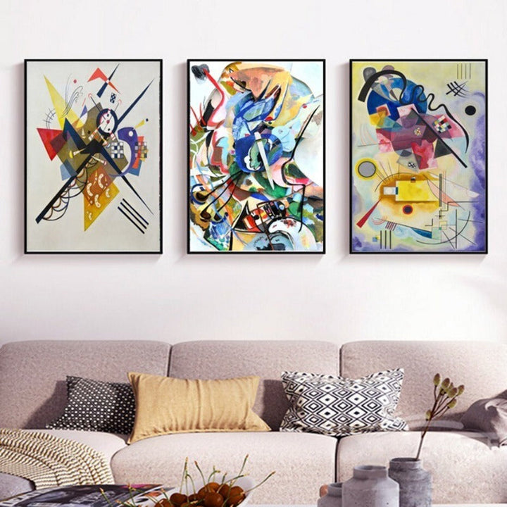 Vintage Wassily Kandinsky Berühmtes abstraktes Gemälde - Leinwanddruck
