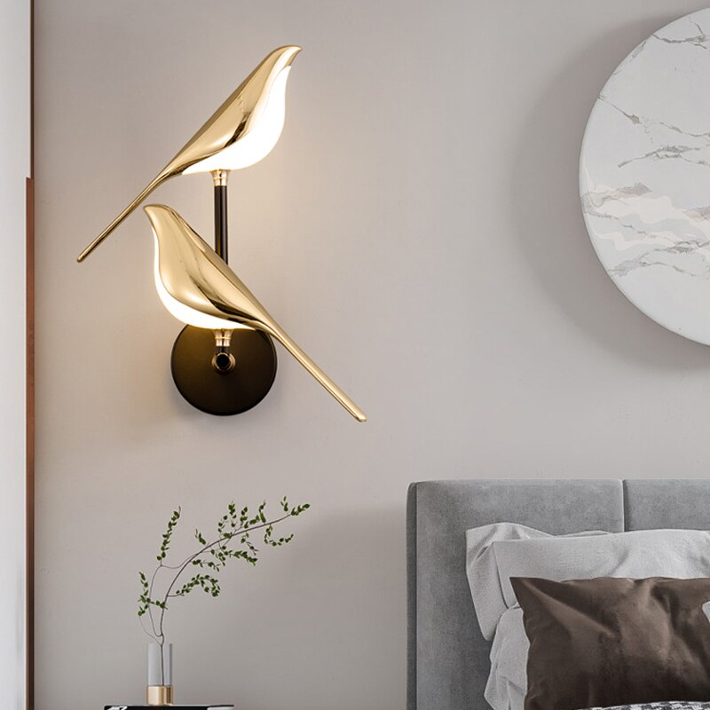LumiBird - Skandinavische LED-Vogel Wandleuchte | Eleganz und Natur in Einem | Karnz