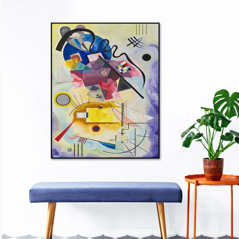 Vintage Wassily Kandinsky Berühmtes abstraktes Gemälde - Leinwanddruck