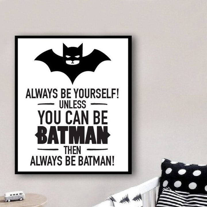 Klassisches Cartoon Batman Kinder-Canvas-Wandkunst-Druck