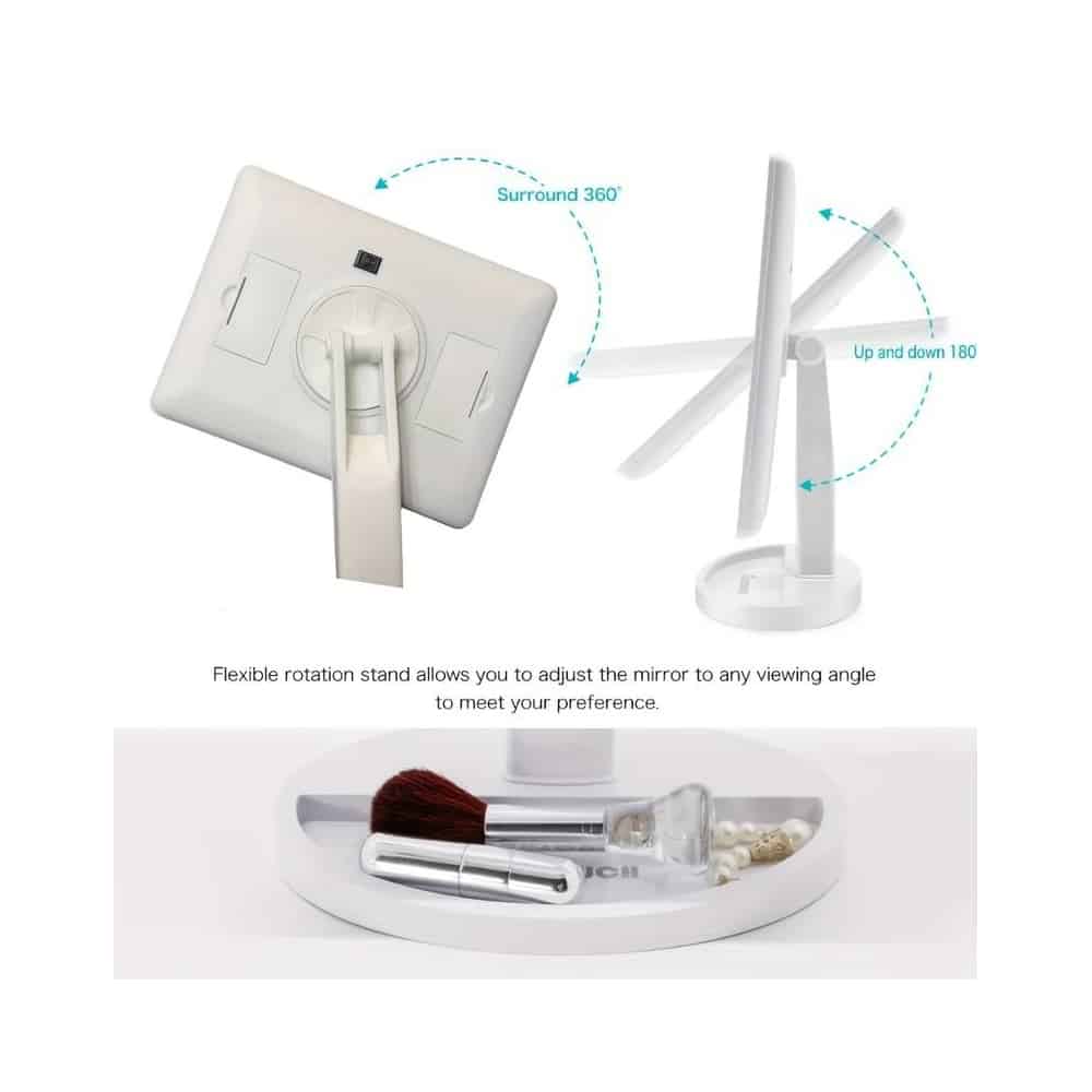 Schminkspiegel mit LED-Licht und Touch-Screen | Karnz