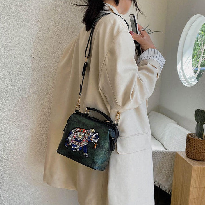 Bestickte Mandala Schultertasche – Leichtes Multi-Use Bohemian Design | Karnz