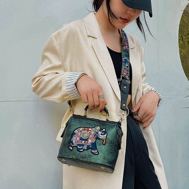 Bestickte Mandala Schultertasche – Leichtes Multi-Use Bohemian Design | Karnz