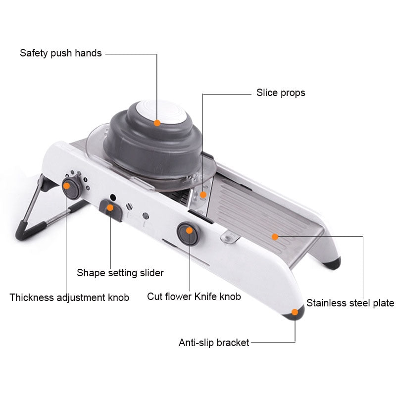 Mandoline Schneider Slicer Professioneller Reibe Mit Verstellbaren Klingen | Karnz