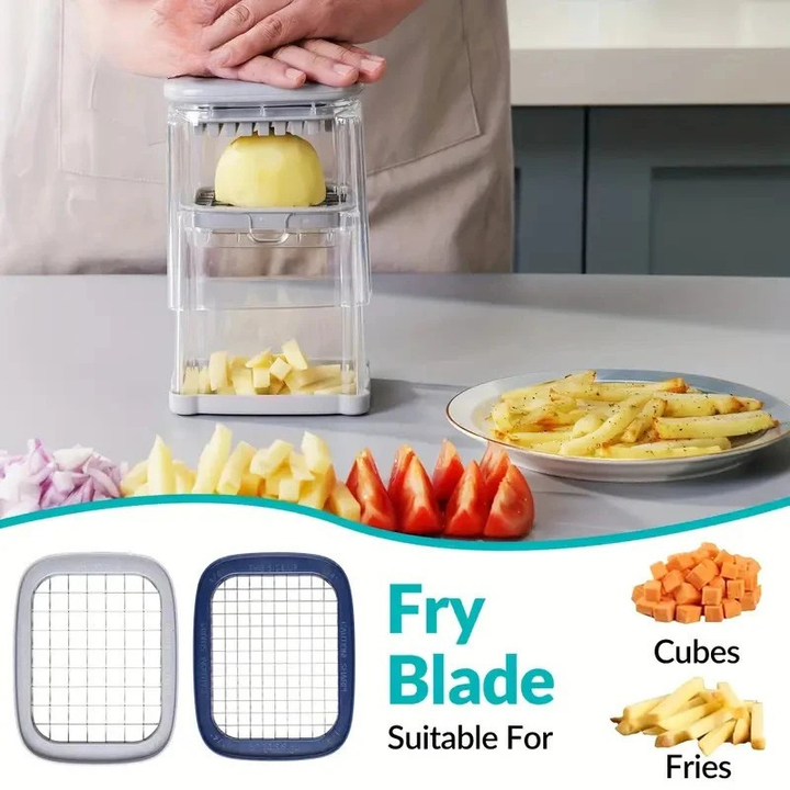 Manuelle austauschbare Klingen Pommes Frites Schneider Kartoffel Gemüse Würfler | Karnz