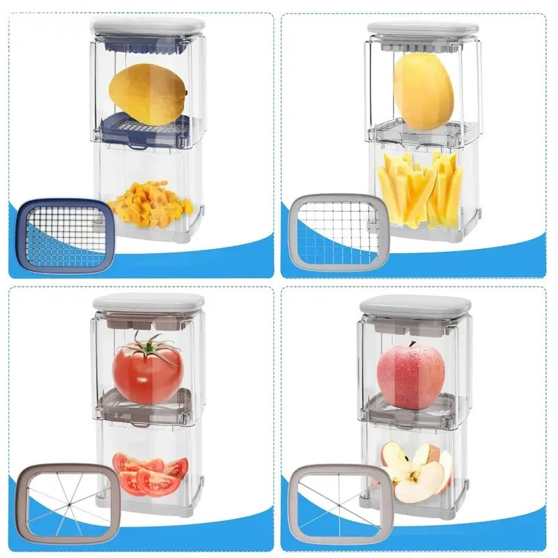 Manuelle austauschbare Klingen Pommes Frites Schneider Kartoffel Gemüse Würfler | Karnz