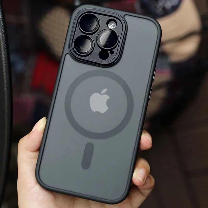 Matte Armor Magnethülle mit Stoßschutz und MagSafe-Unterstützung – 1+1 GRATIS