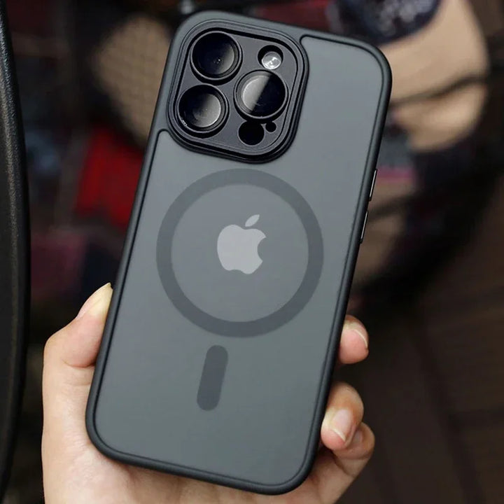 Matte Armor Magnethülle mit Stoßschutz und MagSafe-Unterstützung – 1+1 GRATIS