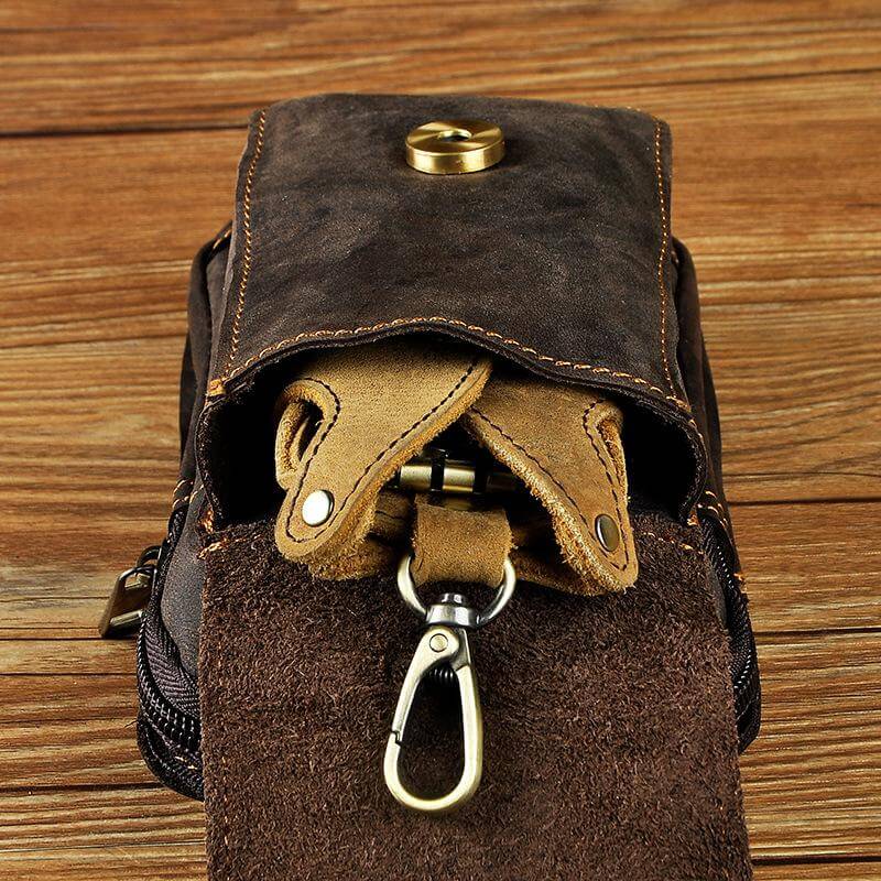 Hochwertige Herren-Bauchtasche aus Leder – Guardian Leather