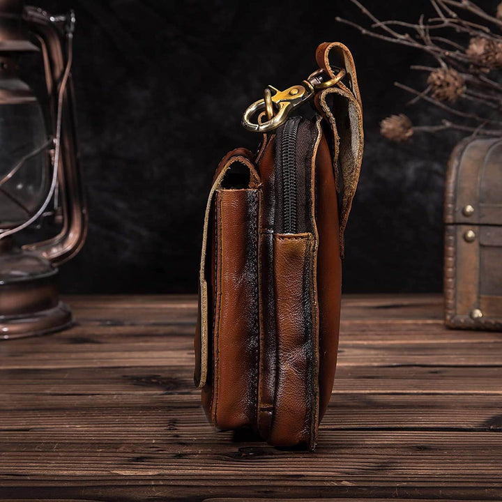 Elegante Hüfttasche aus Leder für Herren