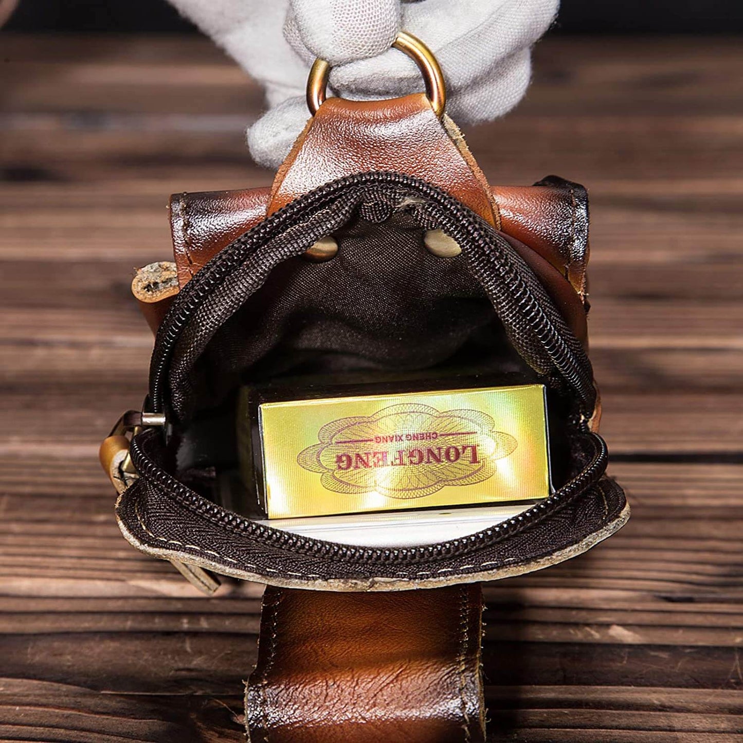Elegante Hüfttasche aus Leder für Herren