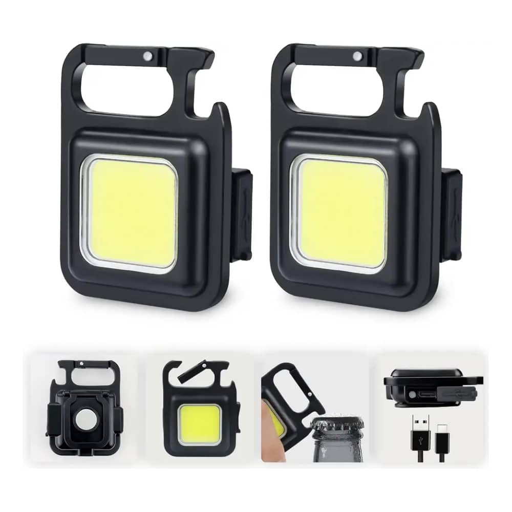 Schlüsselanhänger COB-LED-Taschenlampe - wiederaufladbar - 3 Leuchtmodi | Karnz