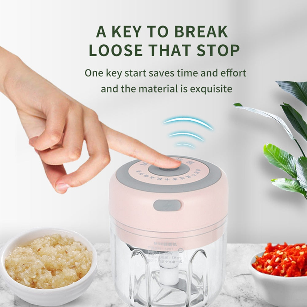 Mini Elektrische Knoblauch USB-Ladung Ingwer Stampfer Zerkleinerer Maschine | Karnz