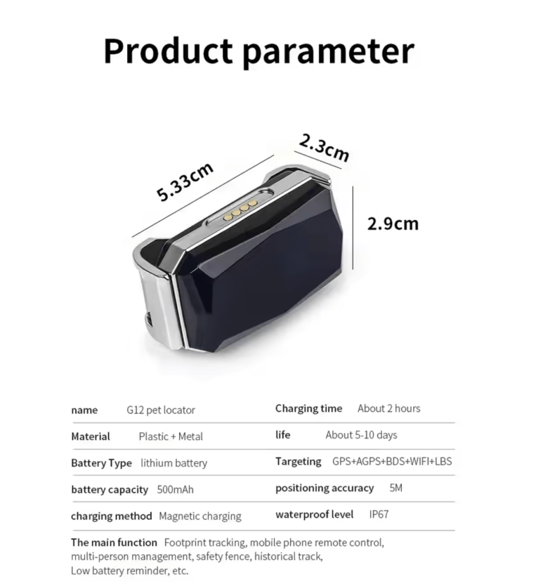 Mini-GPS-Tracker G12 – Echtzeit-Ortung für mehr Sicherheit