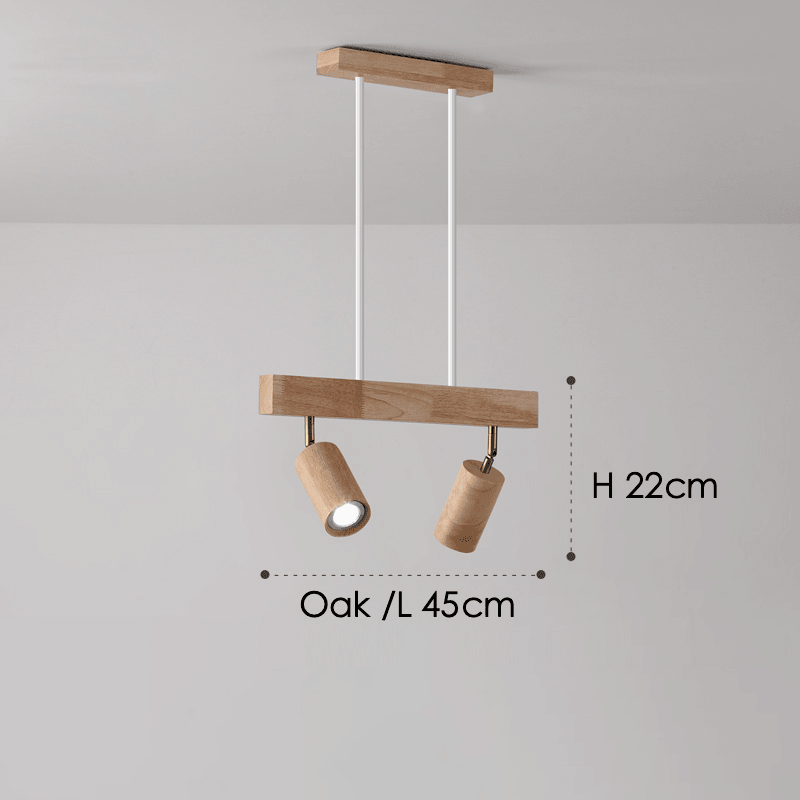 Holz Deckenlampe verstellbar mit warmem Licht und minimalistischem Design | Karnz