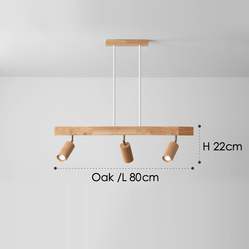 Holz Deckenlampe verstellbar mit warmem Licht und minimalistischem Design | Karnz