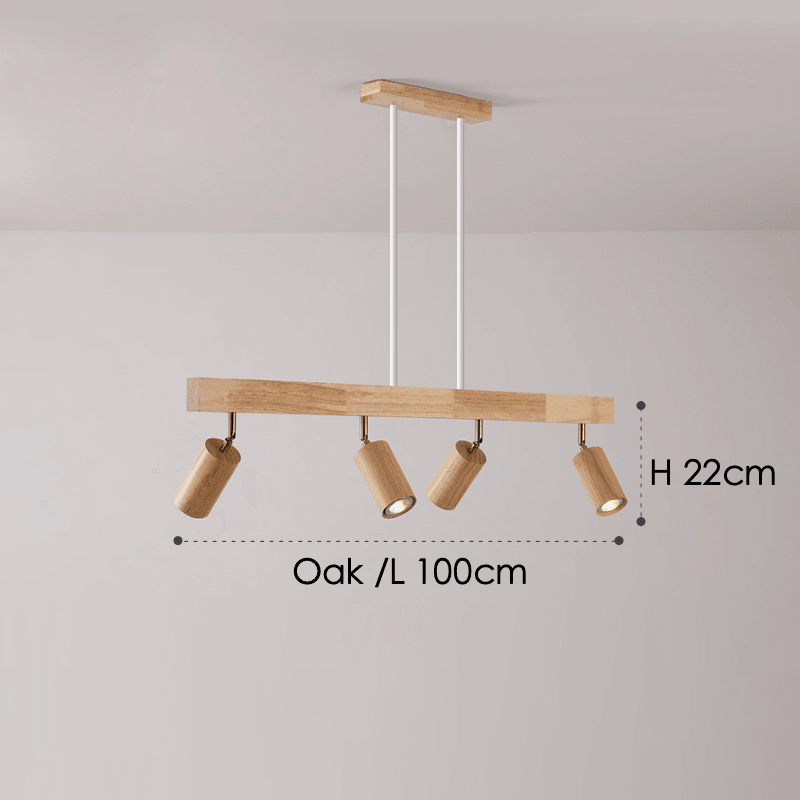 Holz Deckenlampe verstellbar mit warmem Licht und minimalistischem Design | Karnz