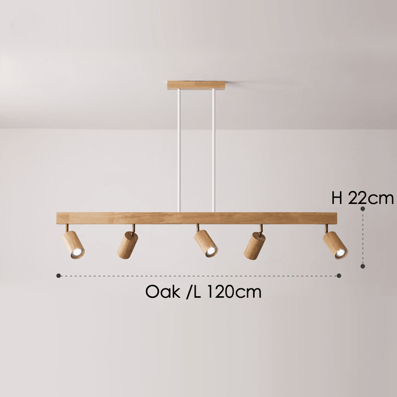 Holz Deckenlampe verstellbar mit warmem Licht und minimalistischem Design | Karnz