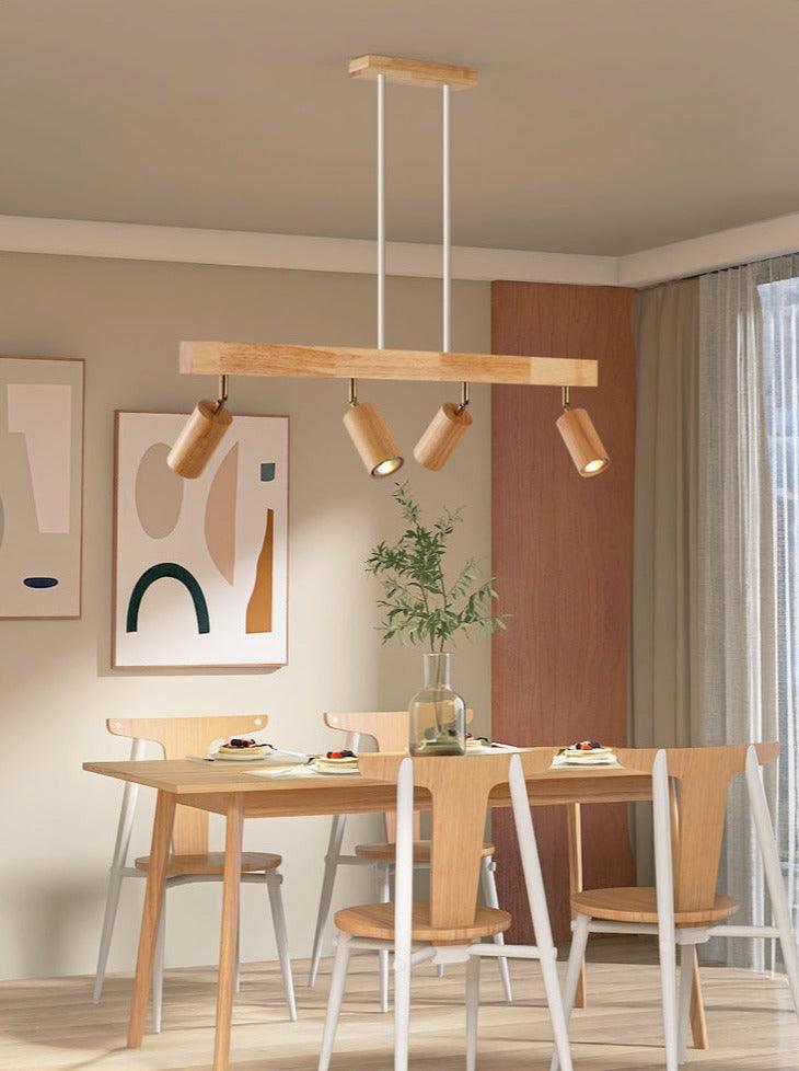 Holz Deckenlampe verstellbar mit warmem Licht und minimalistischem Design | Karnz