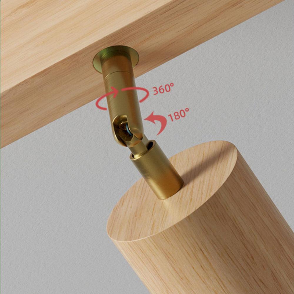 Holz Deckenlampe verstellbar mit warmem Licht und minimalistischem Design | Karnz