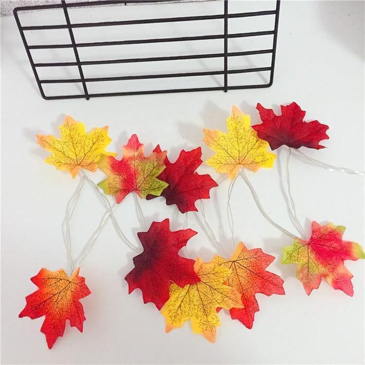 Thanksgiving-Dekor Herbst Ahornblatt Lichterkette | Karnz