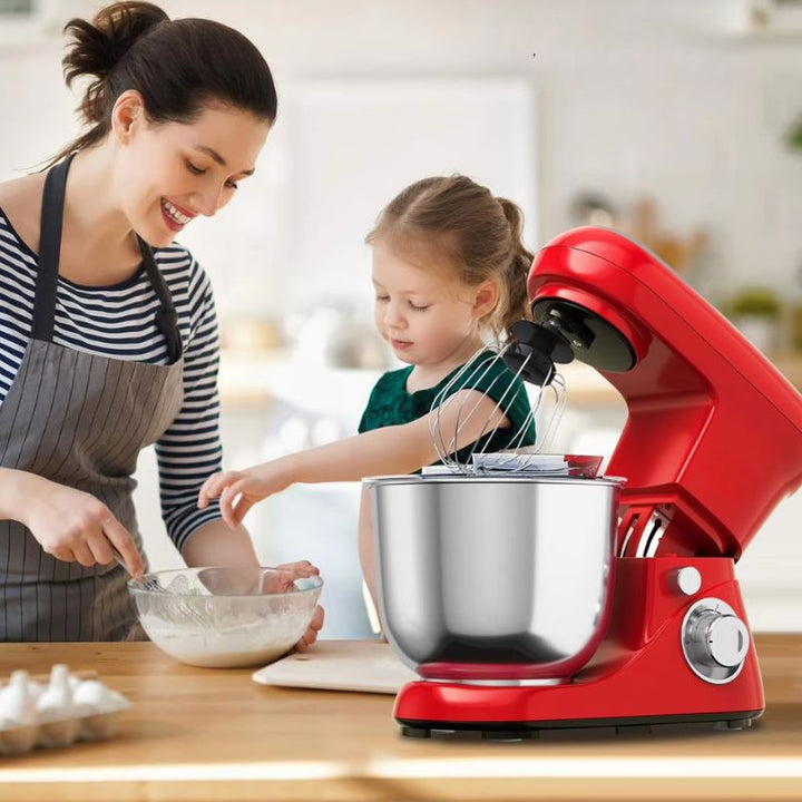 Leistungsstarker Standmixer mit 6 Geschwindigkeitsstufen, 5,3-Liter-Edelstahlschüssel und vielseitigem Zubehör
