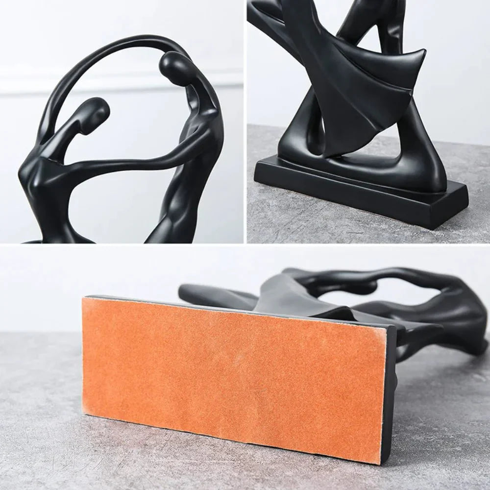 Modern Abstract Dancers Ornament - Resin Home Decor Accent | Karnz