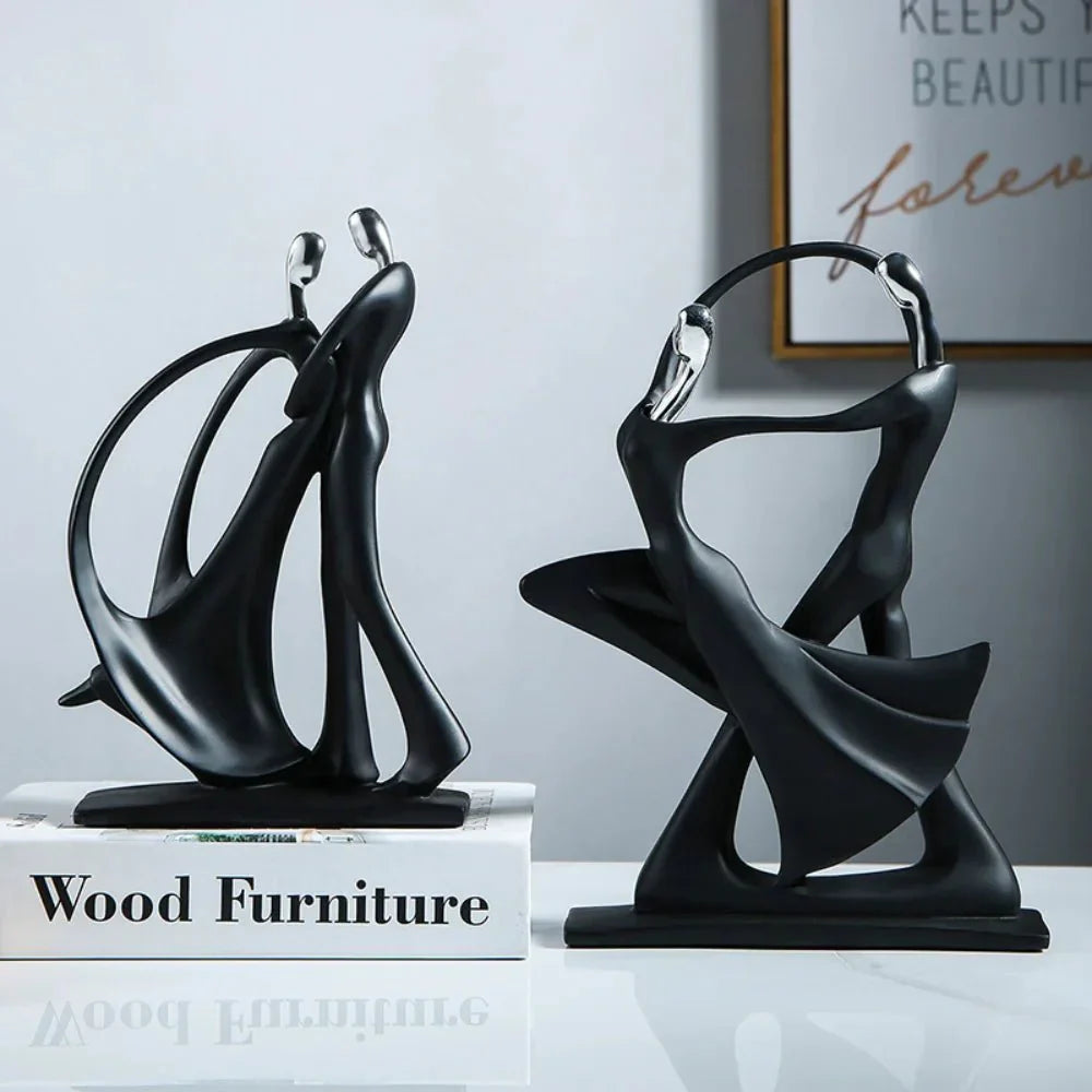 Modern Abstract Dancers Ornament - Resin Home Decor Accent | Karnz