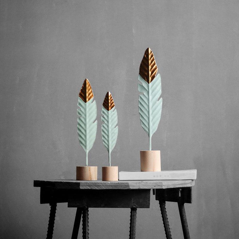 Moderne Feder Holz Einfache Miniatur Dekoration | Karnz