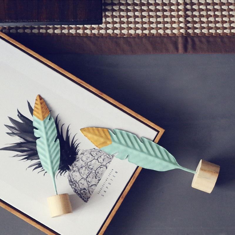 Moderne Feder Holz Einfache Miniatur Dekoration | Karnz