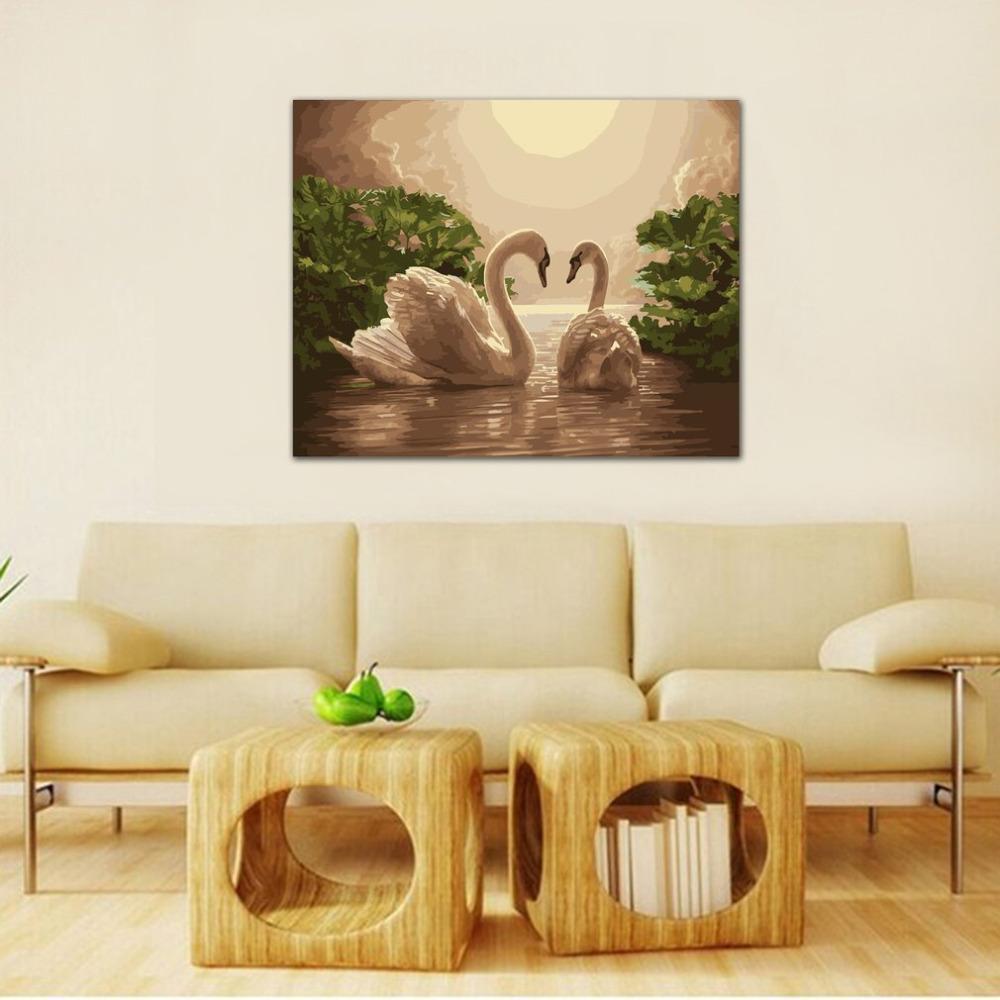 Swan Moonlight Lake - Van-Go Malen-nach-Zahlen Set | Karnz