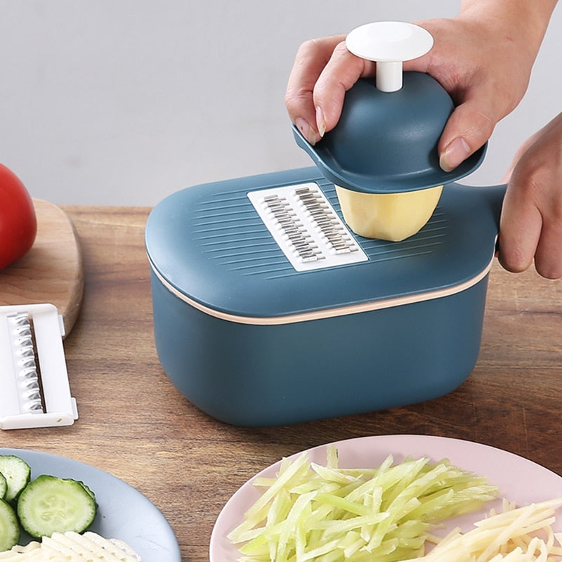 Multifunktionale Mandoline Schneider Cutter Reibe Raspeln mit Sieb | Karnz