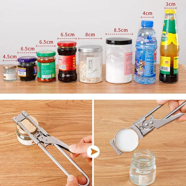 Multifunktionaler Edelstahl Glasflaschenöffner Manuelles Küchenwerkzeug | Karnz