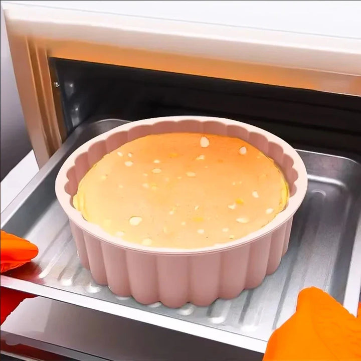 Multifunktionale Silikon-Kuchenform Wiederverwendbare Antihaft-Runde Backform | Karnz