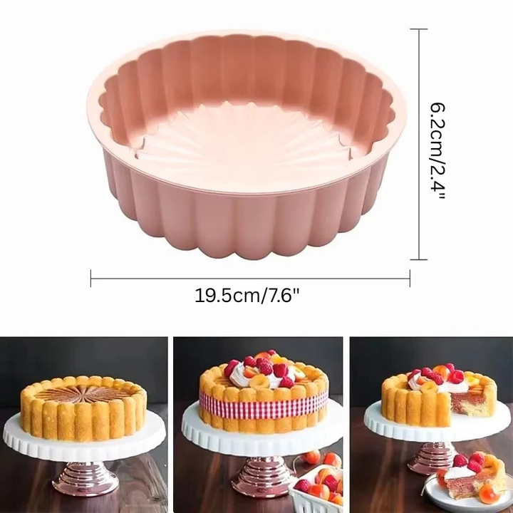 Multifunktionale Silikon-Kuchenform Wiederverwendbare Antihaft-Runde Backform | Karnz