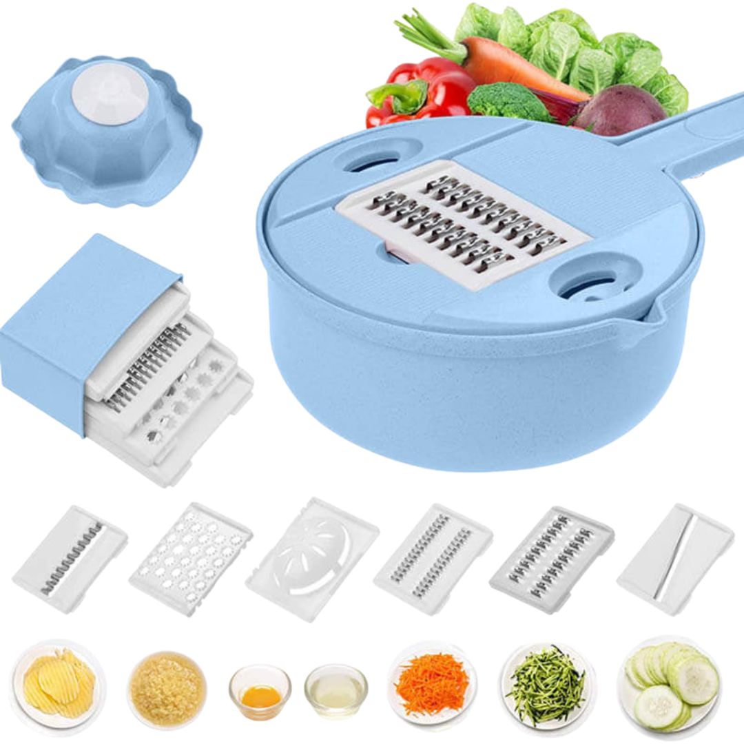 SliceMaster 12-in-1 Gemüseschneider — Verwandelt Ihre Küche in ein blitzsauberes Kochparadies voller Genussmomente | Karnz