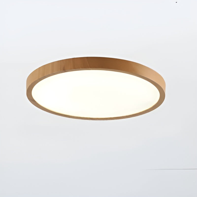 GrainGlow Light – Moderne, ultradünne Holz-Deckenleuchte