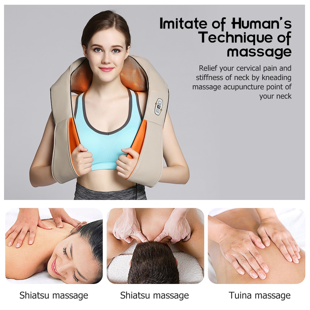 RelaxPro Massagekissen – Shiatsu-Heizkissen für Nacken, Schultern und Rücken | Karnz