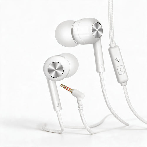 Karnz In-Ear Kopfhörer mit Kabel, Mikrofon und Fernbedienung – 3,5 mm Klinke