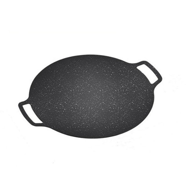 Antihaft-Bratpfanne Outdoor Gusseisen BBQ Platte Camping Grillpfanne | Karnz